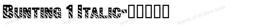 Bunting 1 Italic字体转换
